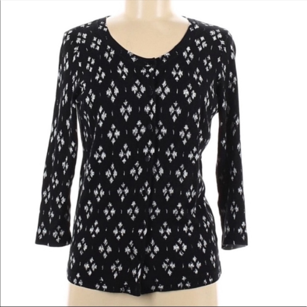 ✨ Talbots Diamond Pattern Cardigan Size M ✨